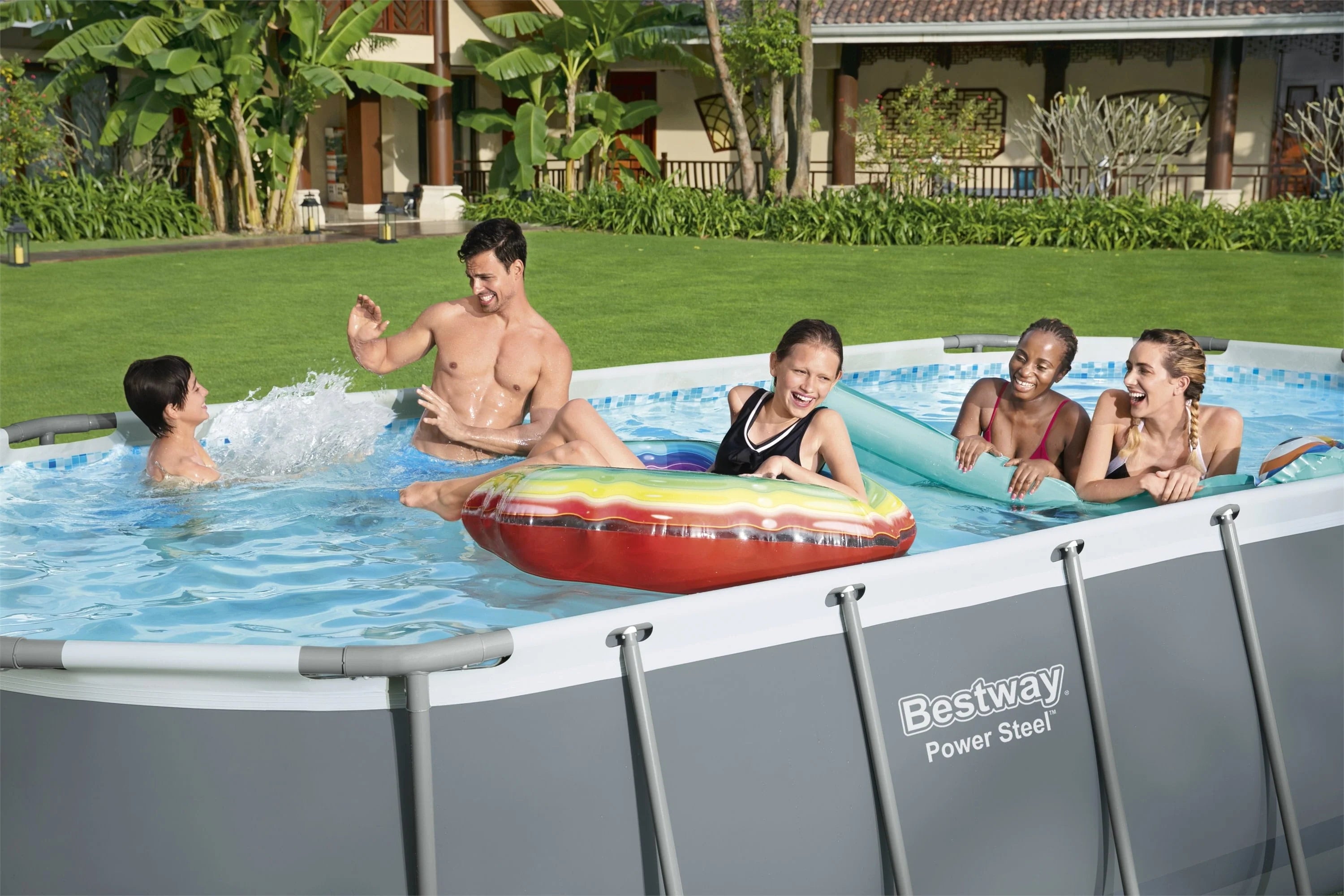 Bestway Power Steel 18' x 9' x 48'' Oval Above Ground Pool Set