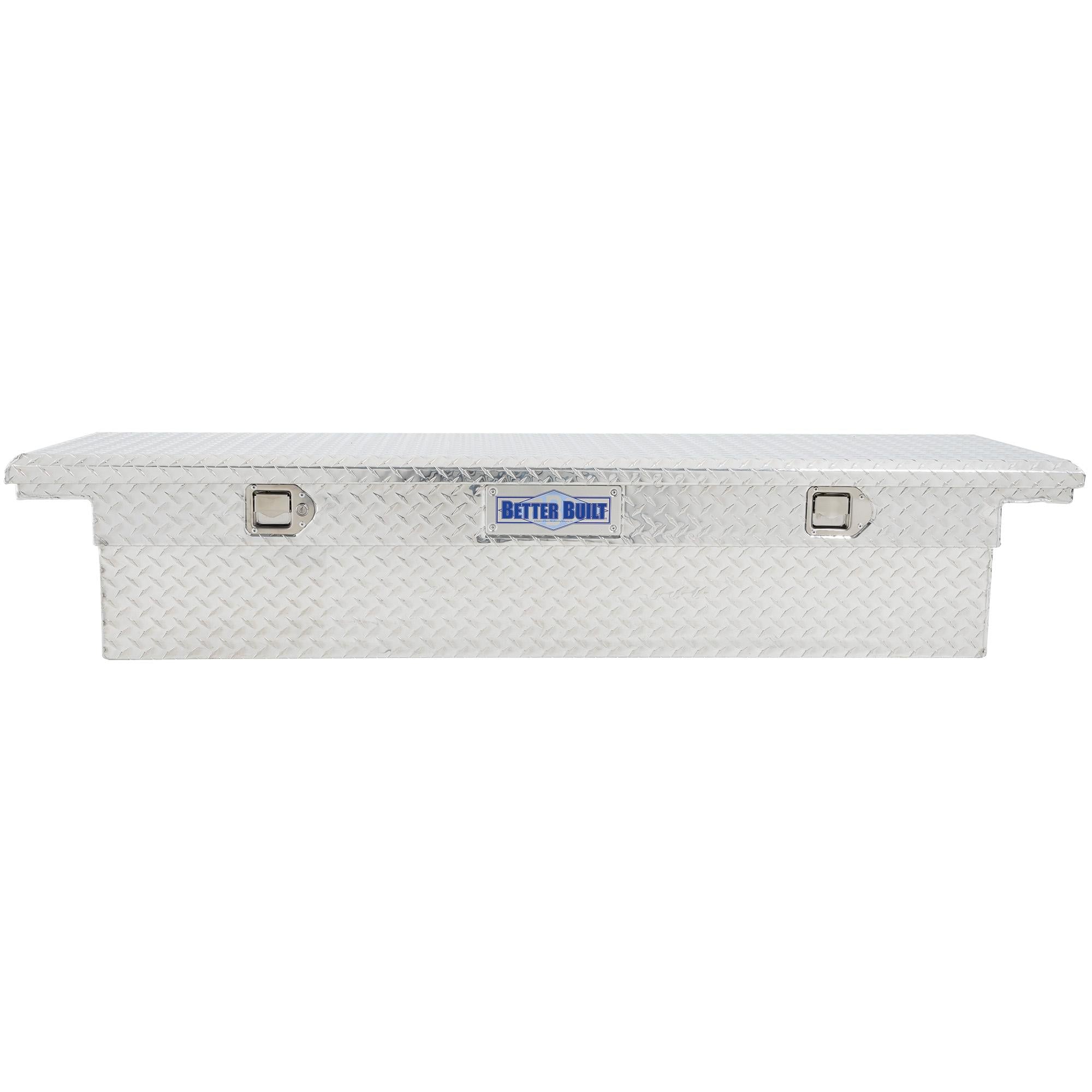 UWS Low Profile Aluminum Truck Tool Box with Stainless Steel Handles, Pickup Bed Storage Chest