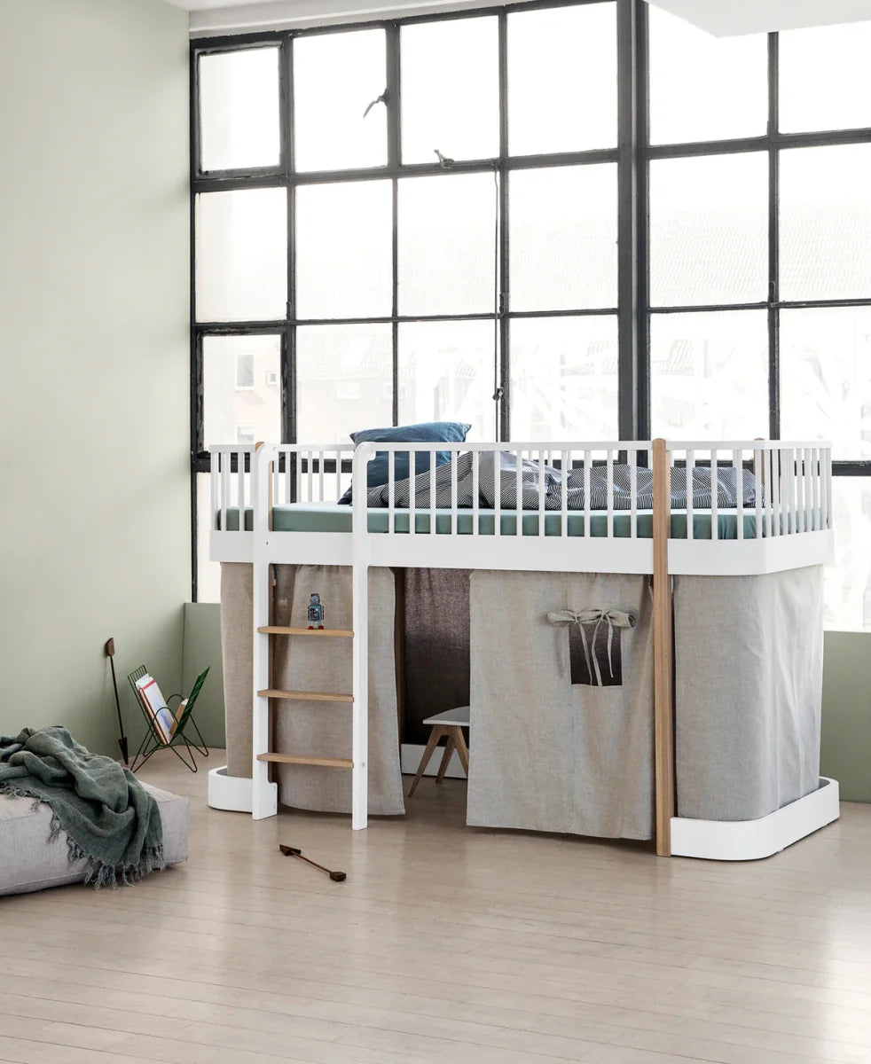 Lit superposé enfant 90x200 cm en bois avec design scandinave