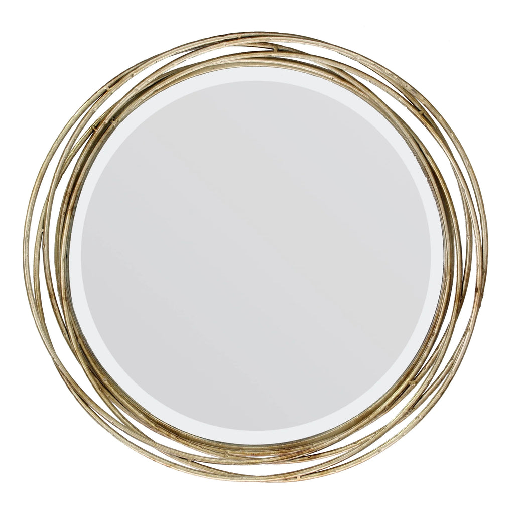 Better Homes & Gardens Round Metal Decorative Wall Mirror, 17.13 x 17.13 x 3.15 inches