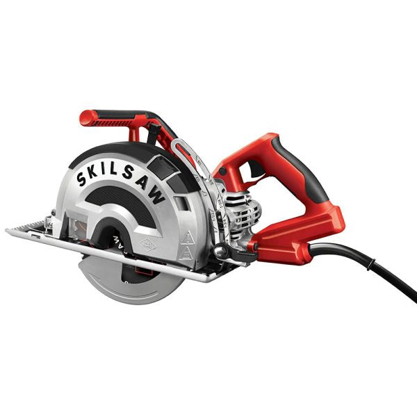 15 Amp 8-Inch Worm Drive Metal Cutting Circular Saw - Corded Saw with Carbide Blade & Chip Tray