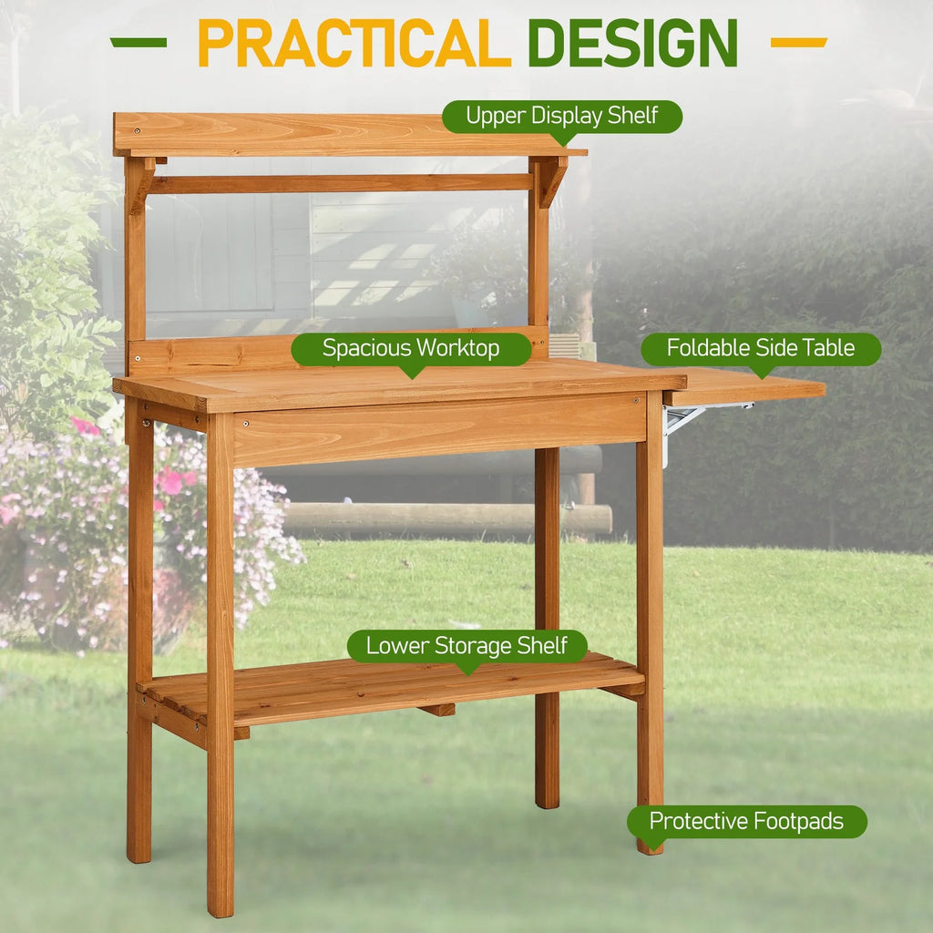 SgoodS 51.2 in x 45.3 in x 17.9 inGarden Potting Bench Table Outdoor Work bench Station