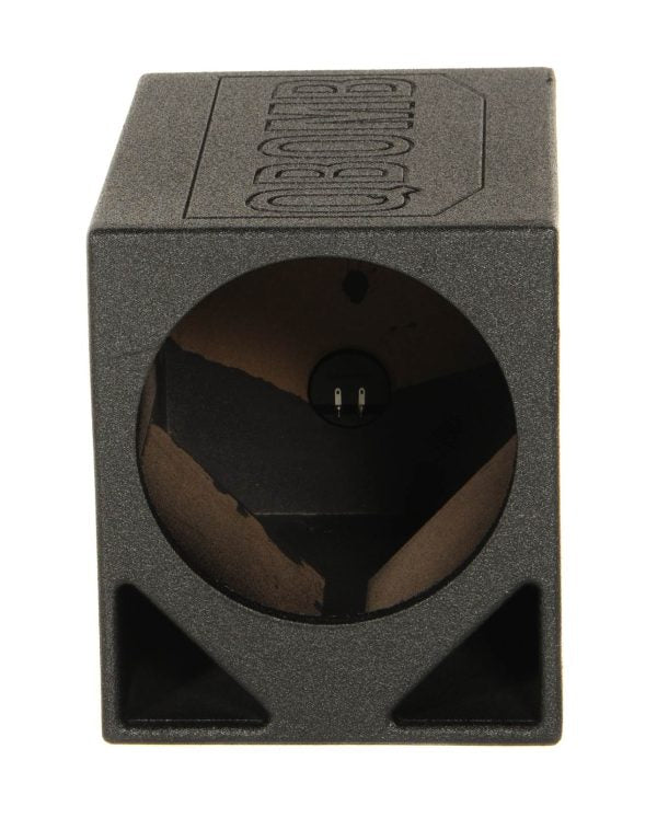 Single 12-Inch Ported Car Subwoofer Enclosure Box, Triangle Port Design with 2.2 Cu. Ft. Air Space