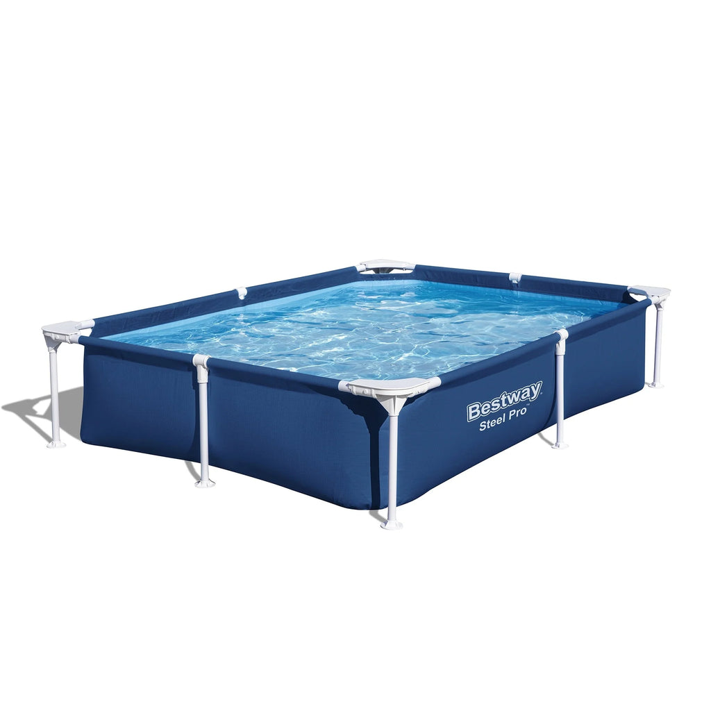 Bestway Steel Pro 87" x 59" x 17" Rectangular Above Ground Swimming Pool