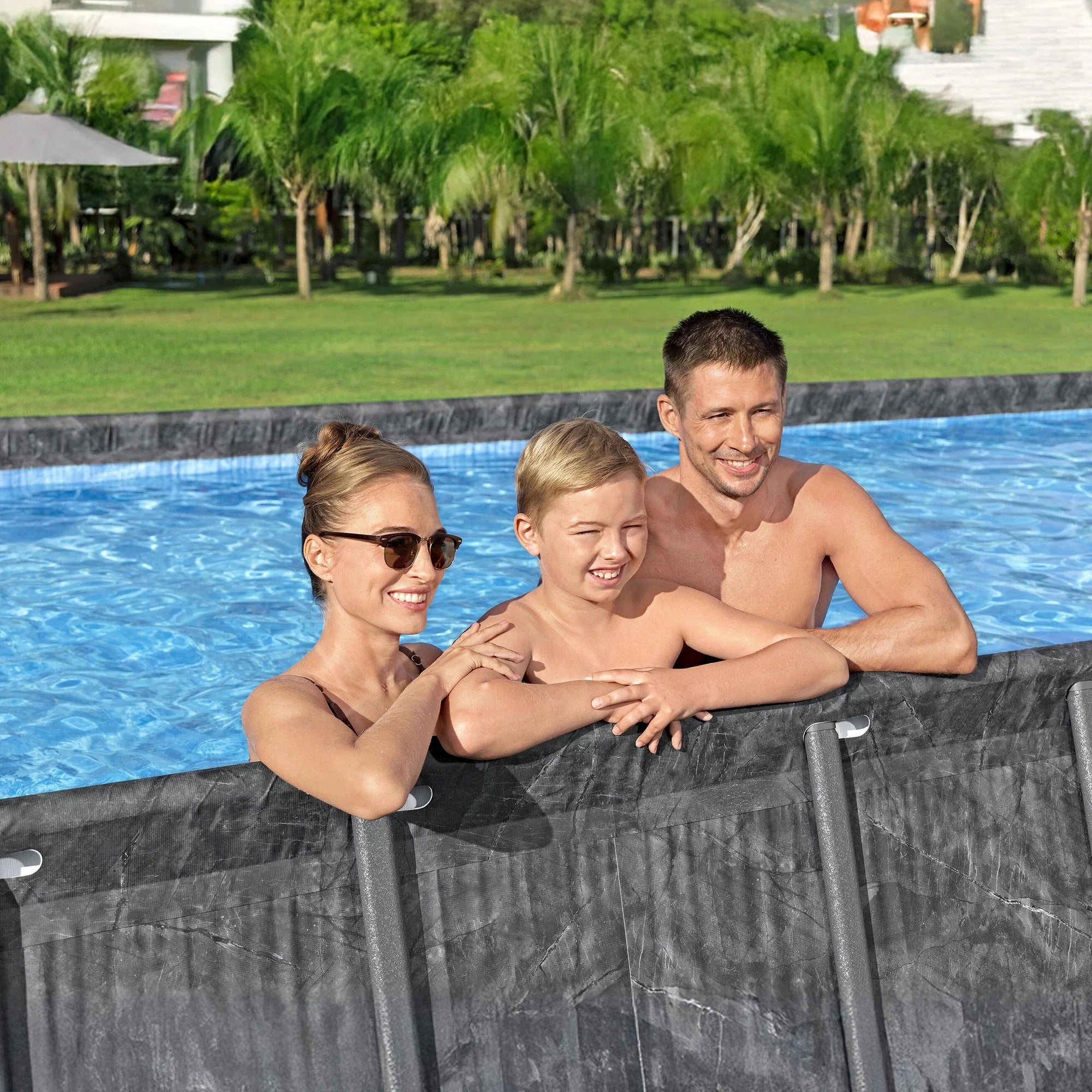 Bestway APX 365 31'4" x 16' x 52" Rectangular Above Ground Swimming Pool