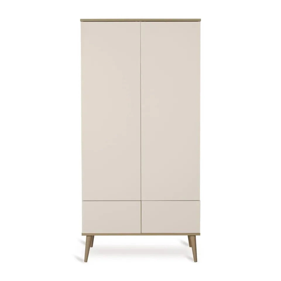 Armoire enfant argile 2 portes avec 2 tiroirs et penderie