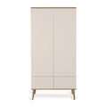 Armoire enfant argile 2 portes avec 2 tiroirs et penderie