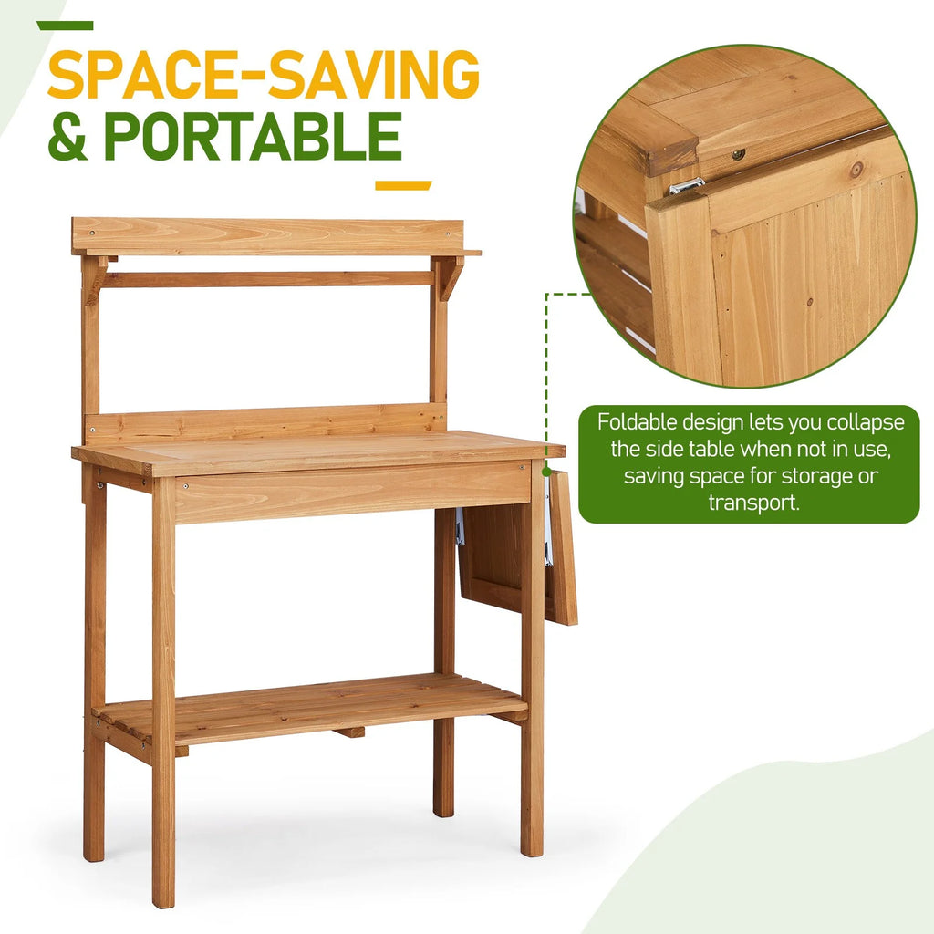 SgoodS 51.2 in x 45.3 in x 17.9 inGarden Potting Bench Table Outdoor Work bench Station