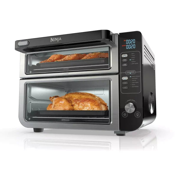 Ninja 12-in-1 Double Countertop Oven with FlexDoor, Convection, Air Fry, Smart Finish Technology