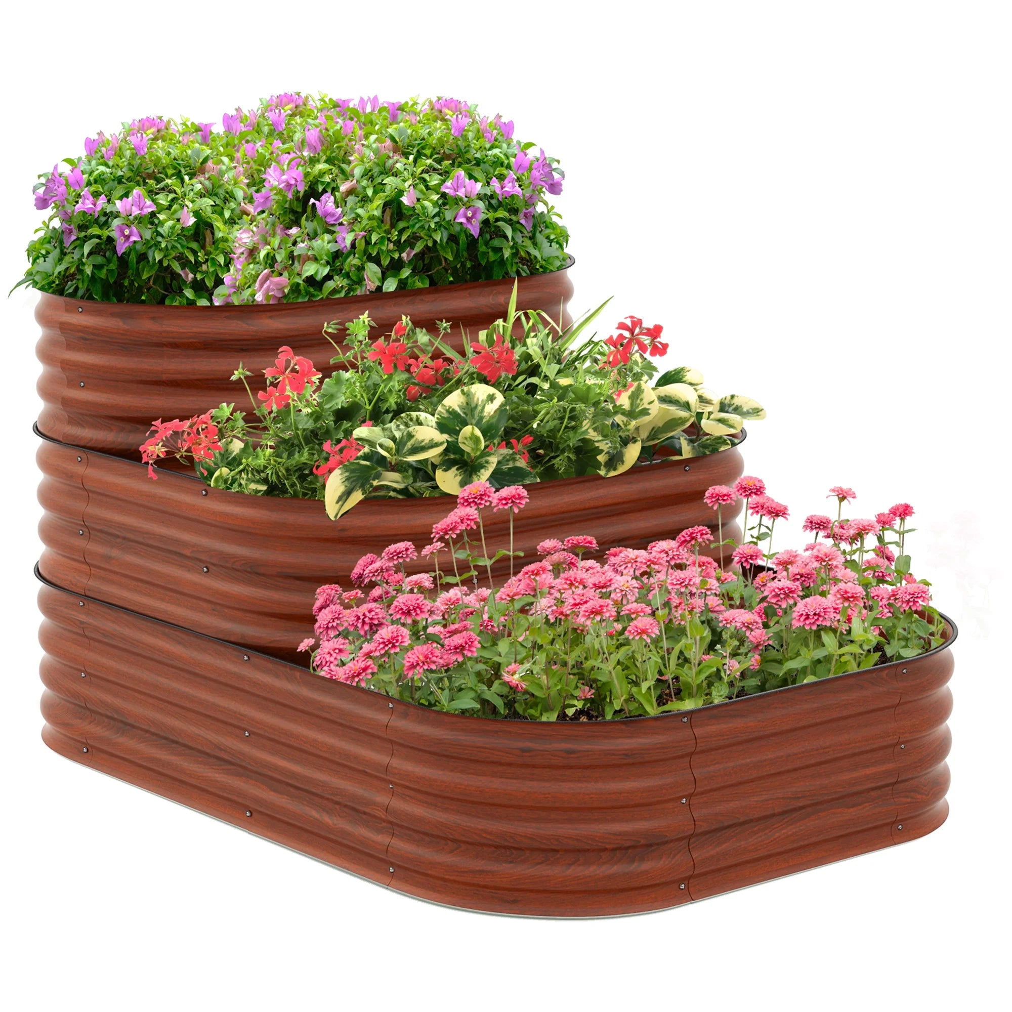 Outsunny 3-Tier Raised Garden Bed 62.25" x 43" x 32.25" Planter Set, Green