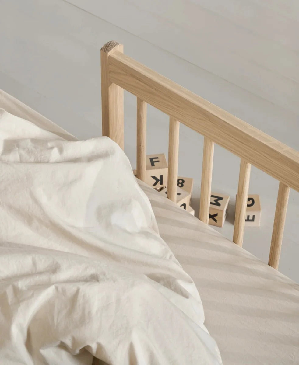 Mini+ Wood Lit superposé mi-haut enfant 68x162 cm avec rangement intégré