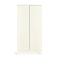 Armoire enfant beige 2 portes avec penderies et étagères réglables