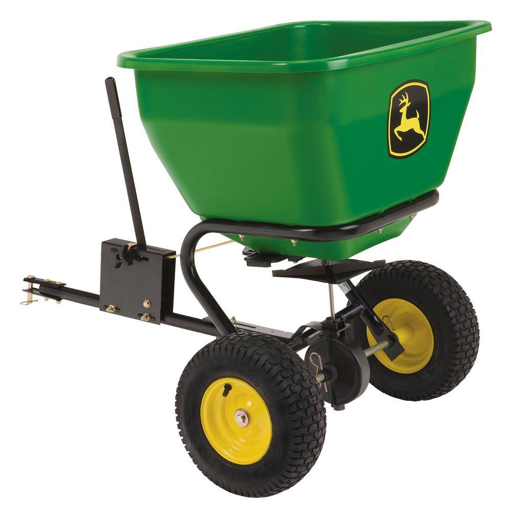 175 lb Tow-Behind Broadcast Spreader with Poly Hopper, Adjustable Flow Control for Lawn Tractors