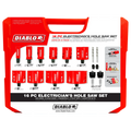 Kit de scies cloches bimétalliques 16 pièces avec mandrins et forets pilotes