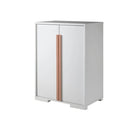 Armoire enfant blanche 2 portes en bois massif avec étagères