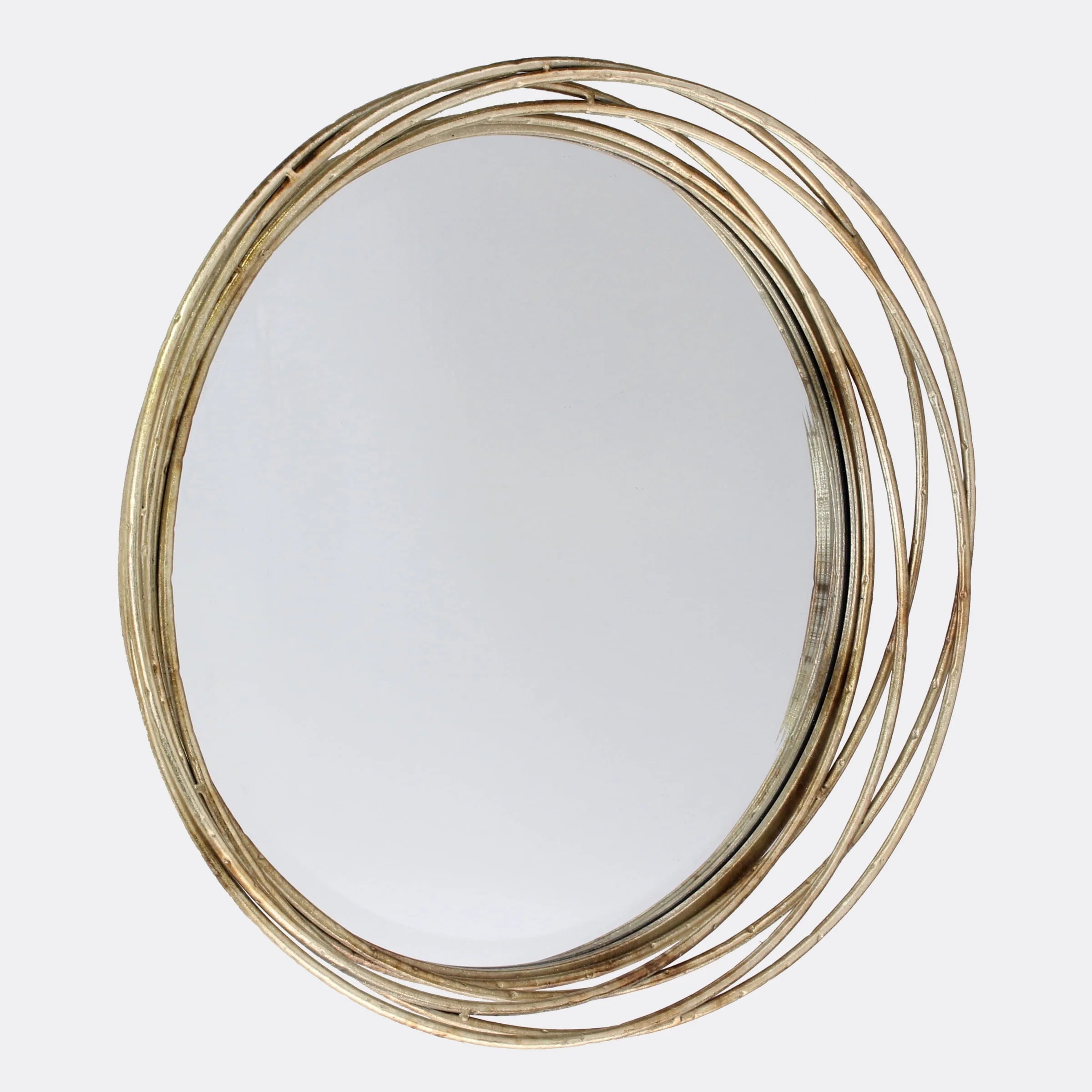 Better Homes & Gardens Round Metal Decorative Wall Mirror, 17.13 x 17.13 x 3.15 inches