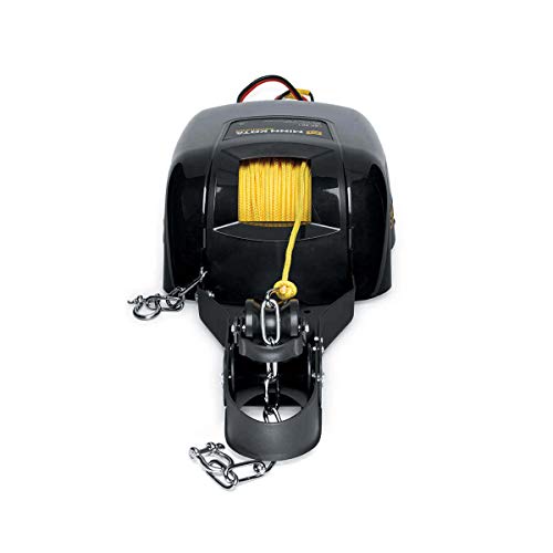 Electric Boat Anchor Winch with Horizontal Mount Davit, 40 lb Capacity, 100 ft Nylon Rope & Mounting Hardware