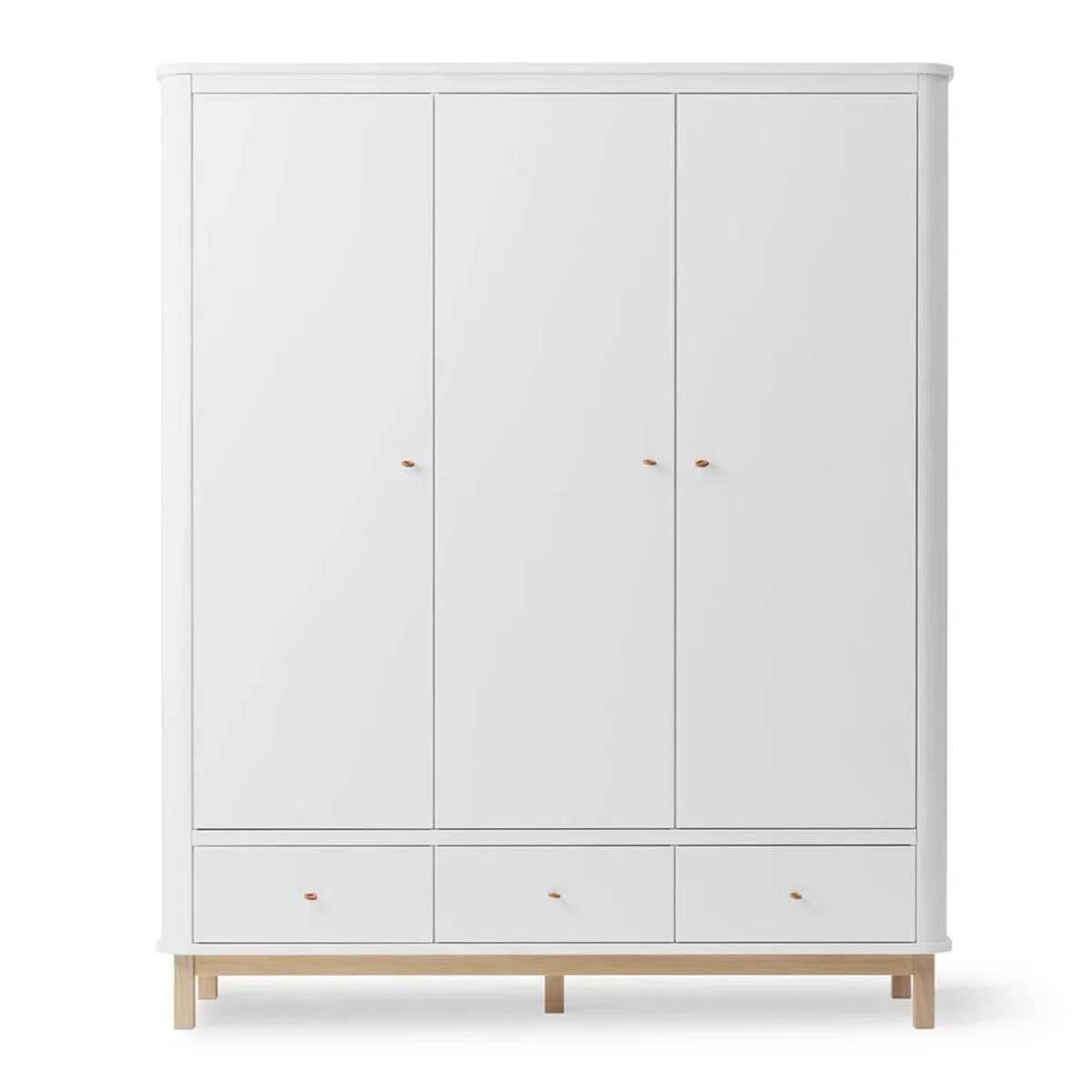 Armoire 3 portes avec penderie, tiroirs et étagères modulables
