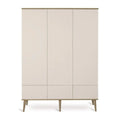 Armoire enfant argile 3 portes avec 3 tiroirs et 2 penderies