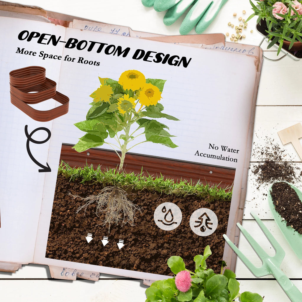 Outsunny 3-Tier Raised Garden Bed 62.25" x 43" x 32.25" Planter Set, Green