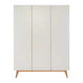 Grande armoire enfant argile 3 portes avec penderies et étagères