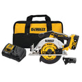 Scie circulaire sans fil 20V 6-1/2 pouces avec moteur sans balais, batterie et chargeur