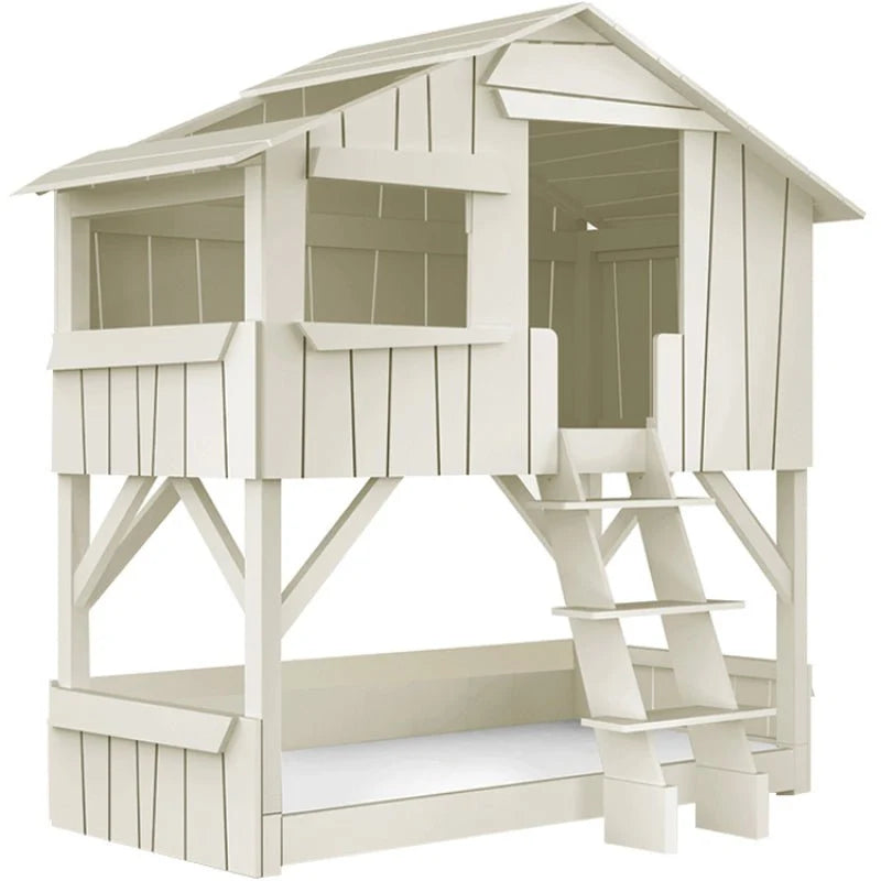 Lit superposé enfant 90x190 cm en sapin massif avec sommier inclus