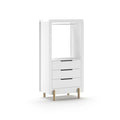 Armoire enfant blanche avec tiroirs soft-close et penderie