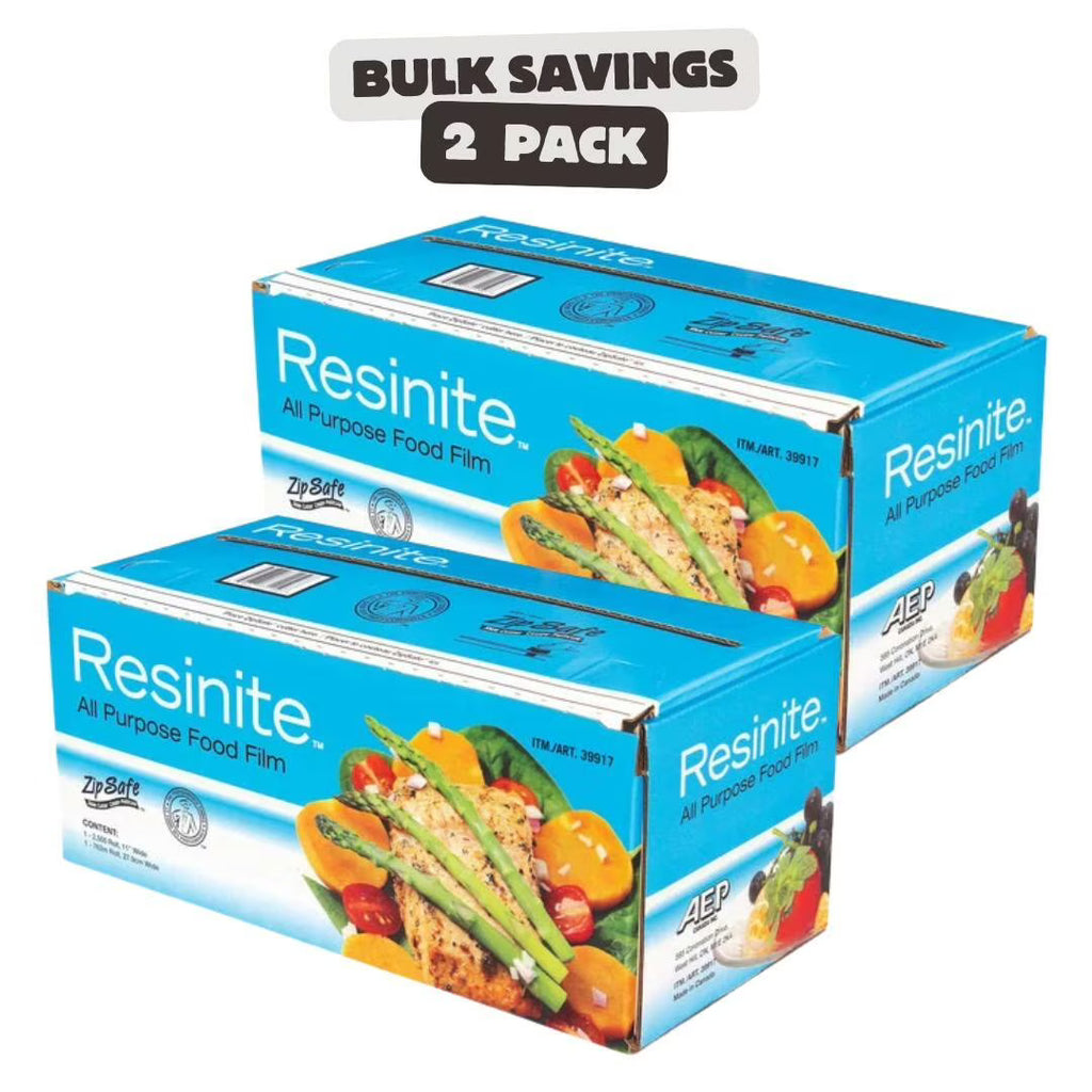 2 x Resinite 11" x 2,500' Commercial All-purpose Plastic Food Wrap