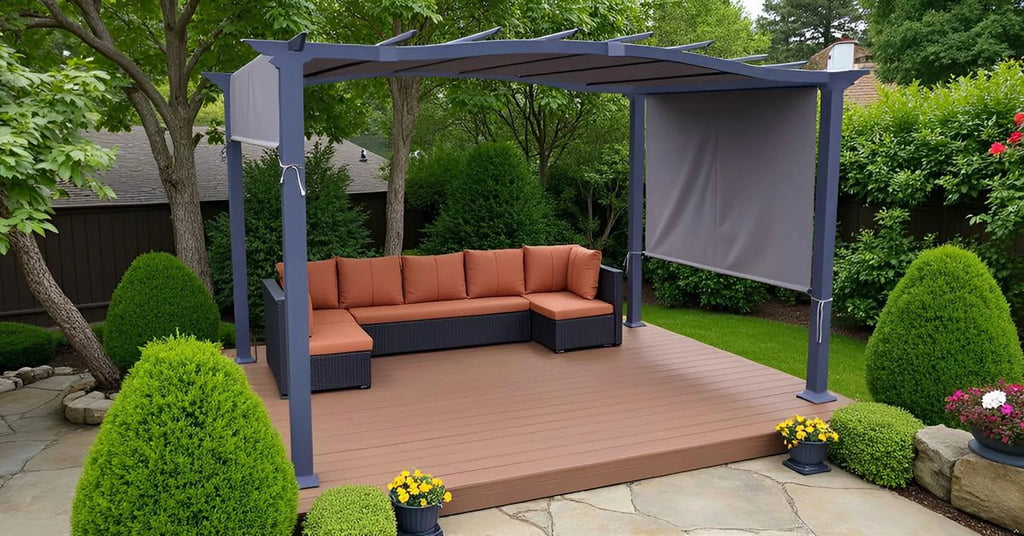 APEX GARDEN Replacement Pergola Canopy Top for 8' x 10' Pergola (Size: 194" x 88")