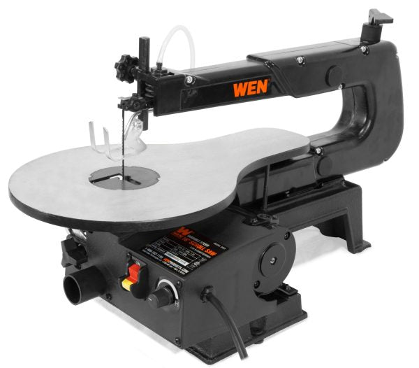 16-Inch Variable Speed Scroll Saw - 1.2 Amp Corded Wood Cutting Saw with Dust Blower & Blade Set