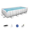Bestway Power Steel 18' x 9' x 48" Rectangular Above Ground Pool Set