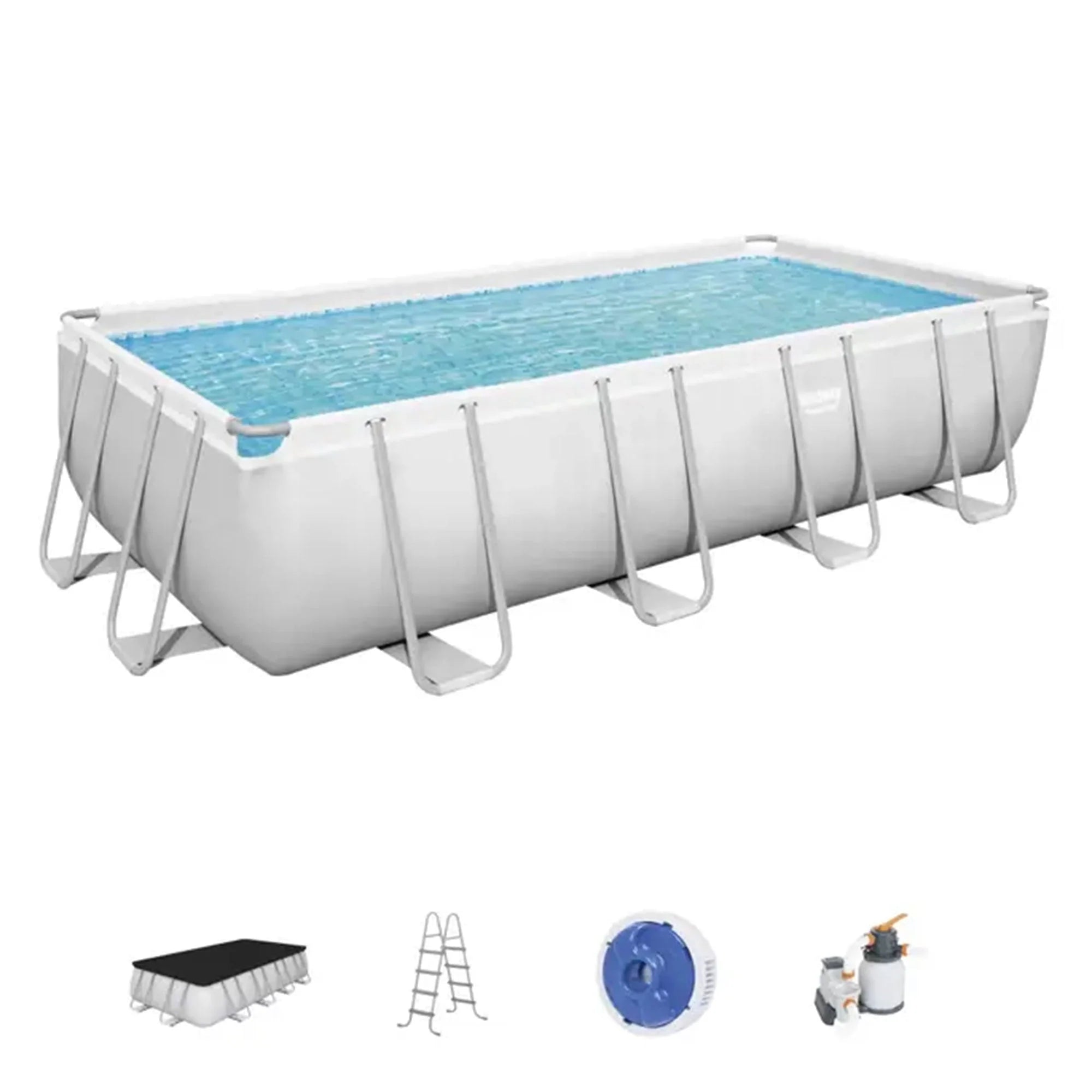 Bestway Power Steel 18' x 9' x 48" Rectangular Above Ground Pool Set
