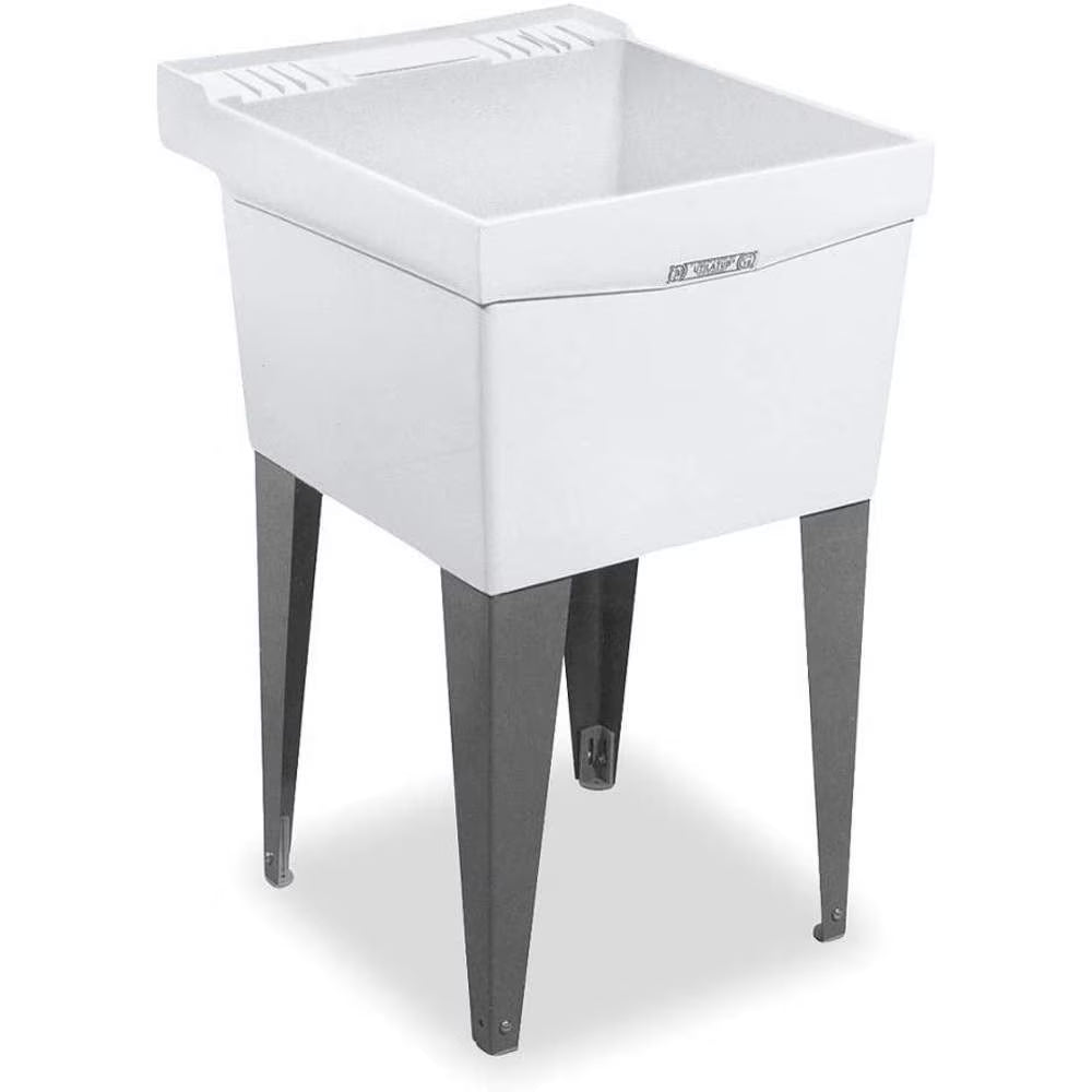 MUSTEE 20 in W x 24 in L x 34 in H, Floor Mount, Thermoplastic, Utility Sink