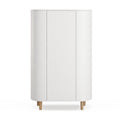 Grande armoire enfant blanche avec 12 étagères et penderie