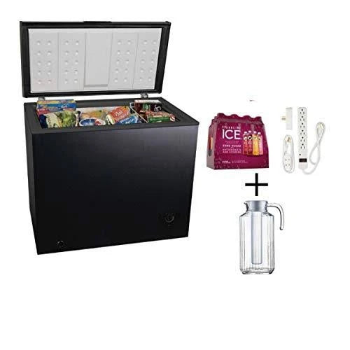 7 Cu. Ft. Chest Freezer - Black with Adjustable Temperature Control