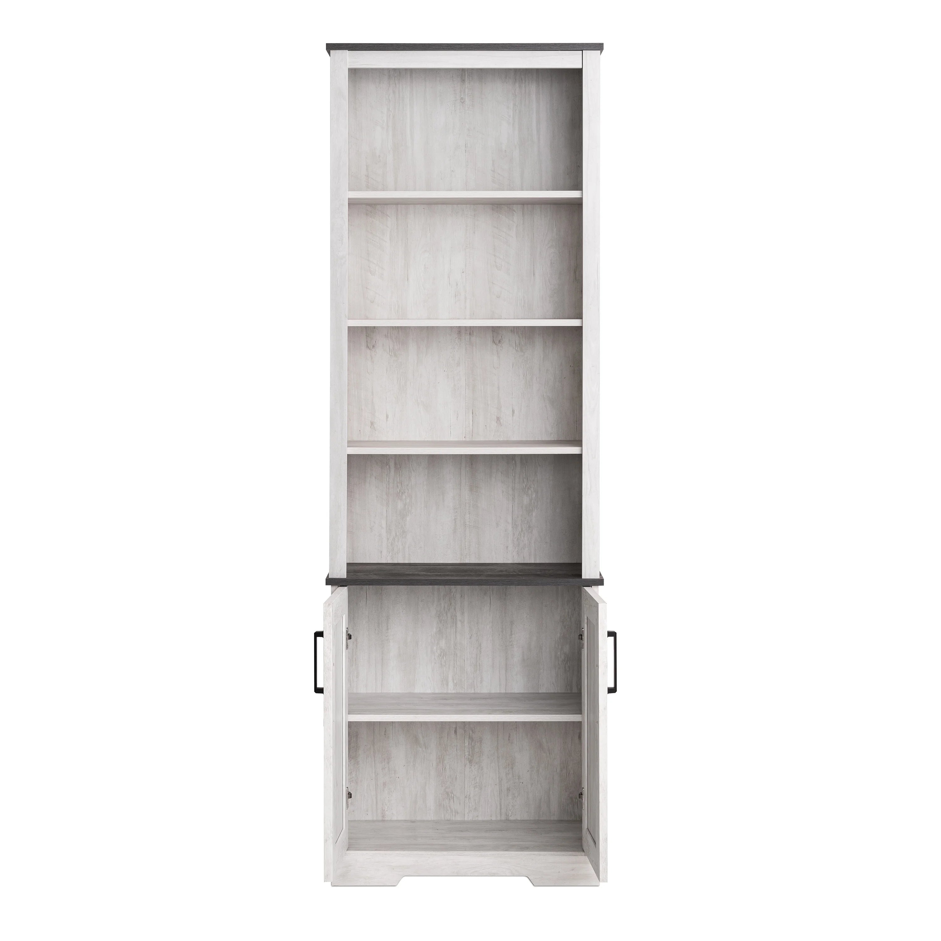 Prepac Rustic Ridge Washed White 26" W x 79.75" H x 12.5" D Bookcase