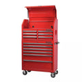 36 Inch 12 Drawer Tool Chest and Cabinet Combo - Rolling Steel Tool Storage Cabinet with Power Strip