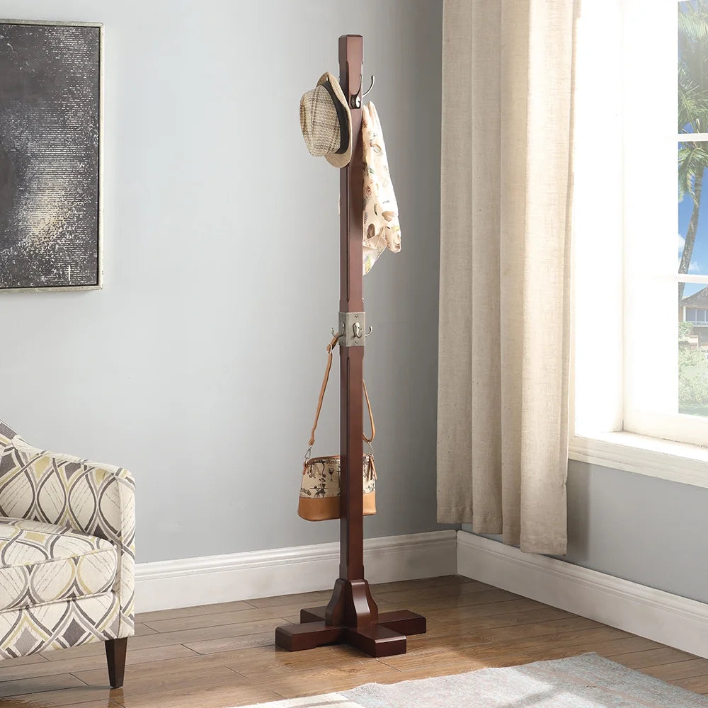CT17088 Windsor Coat Rack, Walnut 18" W x 18" D x 18" H