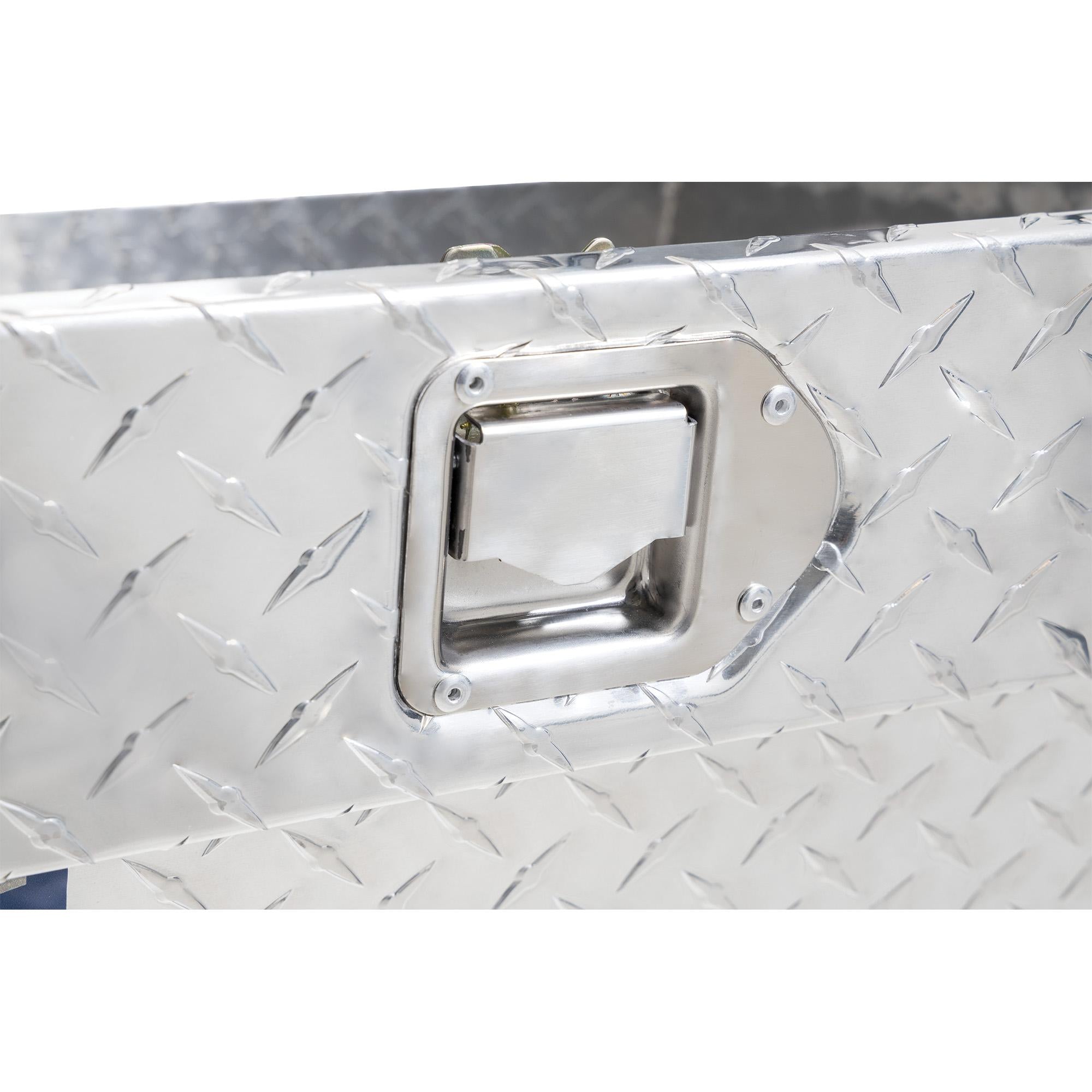 UWS Low Profile Aluminum Truck Tool Box with Stainless Steel Handles, Pickup Bed Storage Chest