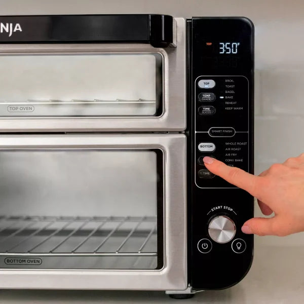 Ninja 12-in-1 Double Countertop Oven with FlexDoor, Convection, Air Fry, Smart Finish Technology