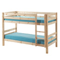 Lit superposé enfant pin naturel 90x200 cm hauteur 140 cm avec sommier inclus