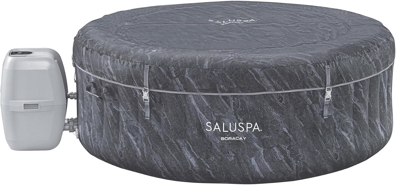 2-4 Person Inflatable Hot Tub Spa - Portable Outdoor Jacuzzi with 120 AirJets and EnergySense Cover