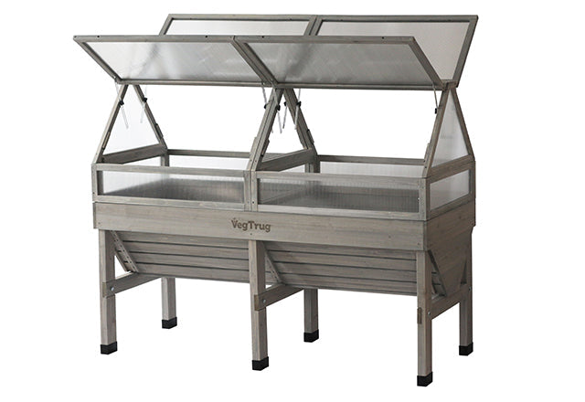 70 Inch Elevated Wooden Raised Garden Bed Planter Box - Outdoor Vegetable & Flower Gardening Bed
