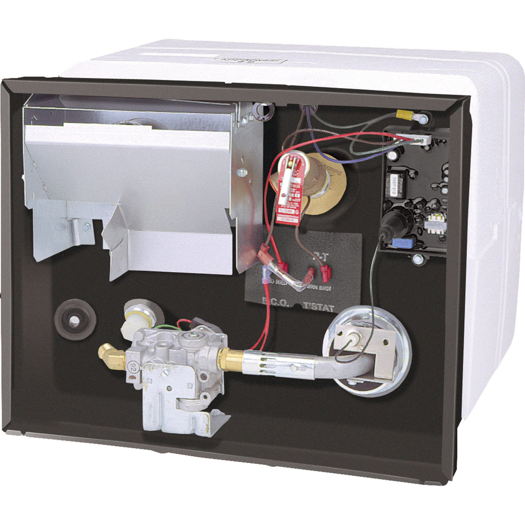 RV Gas Water Heater with U-Tube Heat Transfer System, Sealed Combustion Design