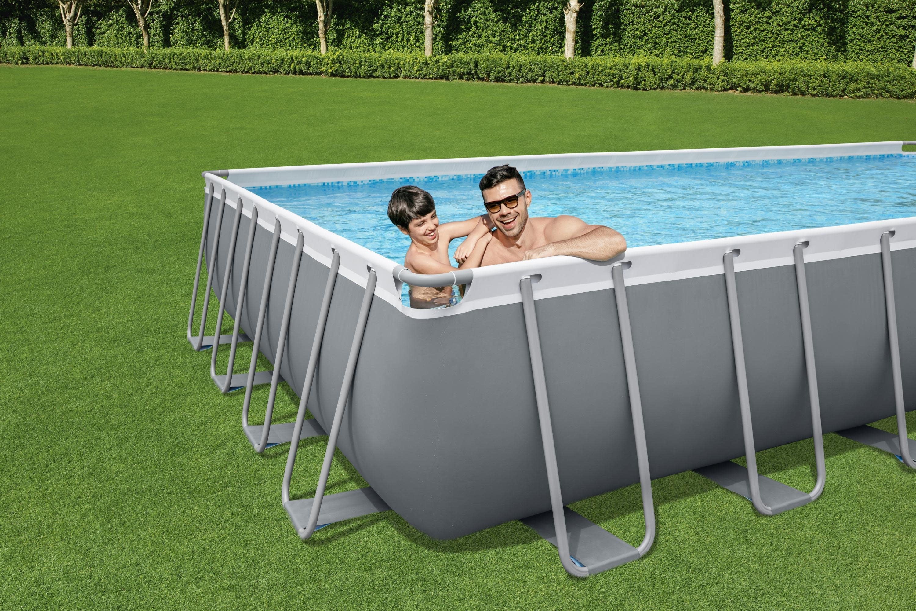 Bestway Power Steel 31'4" x 16' x 52" Rectangular Above Ground Pool Set