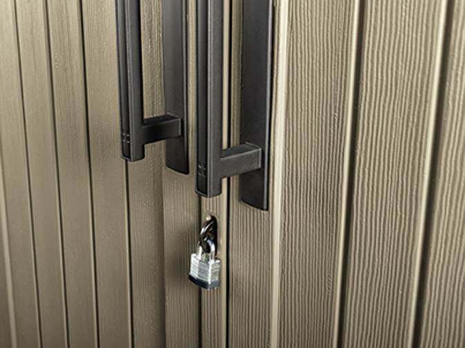 Outdoor Storage Shed, 52 Cu.Ft., Weather-Resistant, Lockable Doors