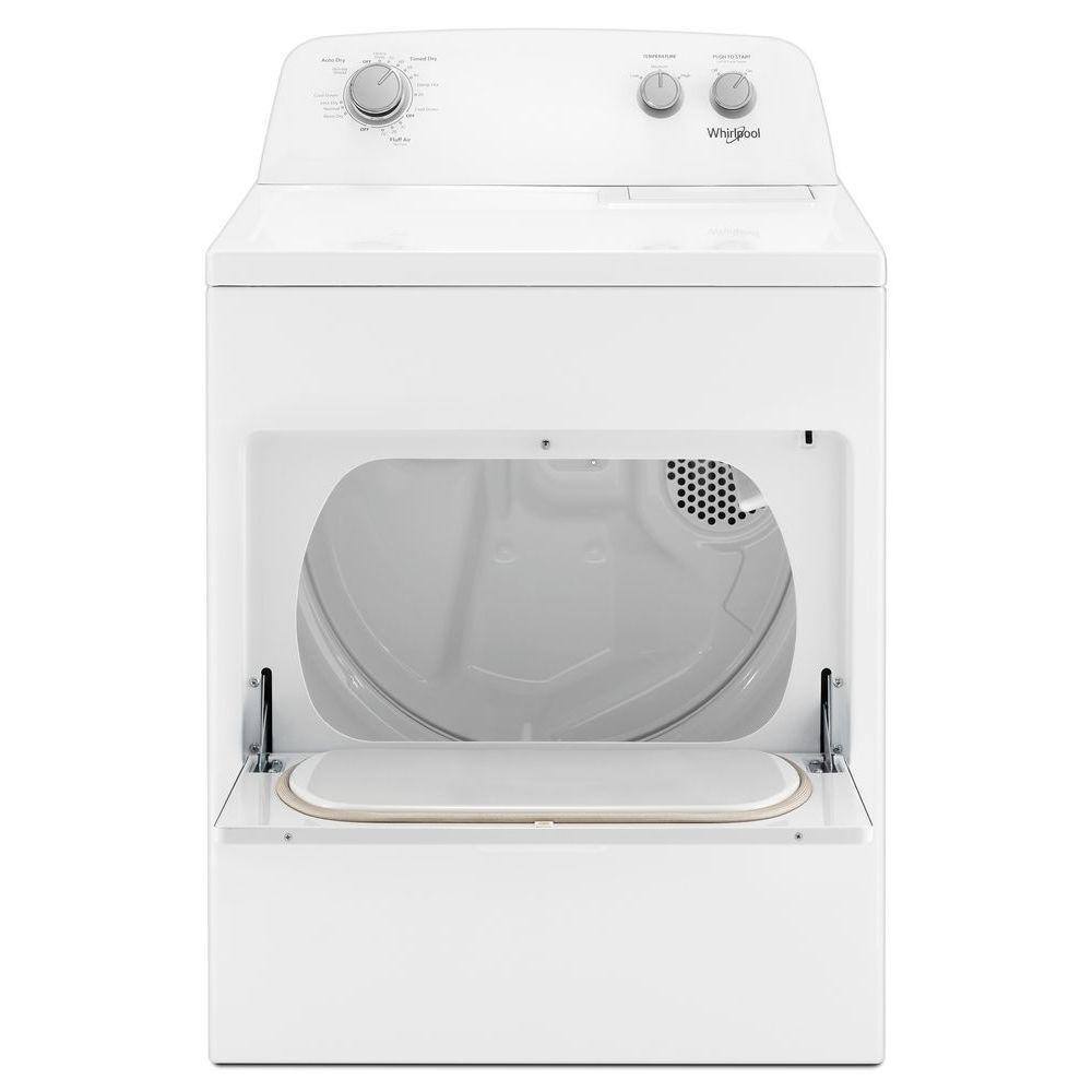 Top Load Electric Dryer with AutoDry System - Large Capacity Clothes Dryer with Wrinkle Shield & Hamper Door