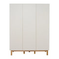 Grande armoire enfant argile 3 portes avec étagères et penderies