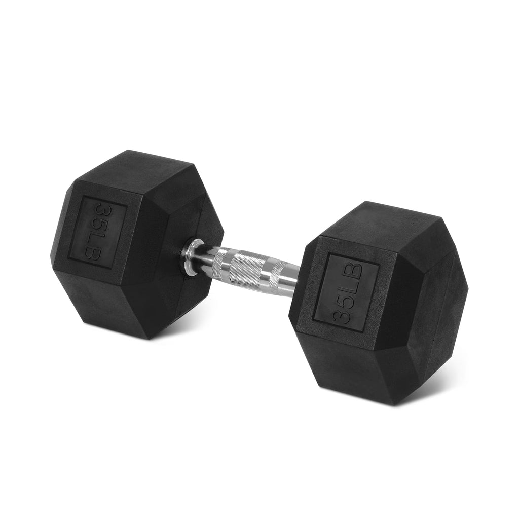 BalanceFrom Non Slip Grip Rubber Hex Dumbbell Set, 5.00 x 12.00 x 5.00 in